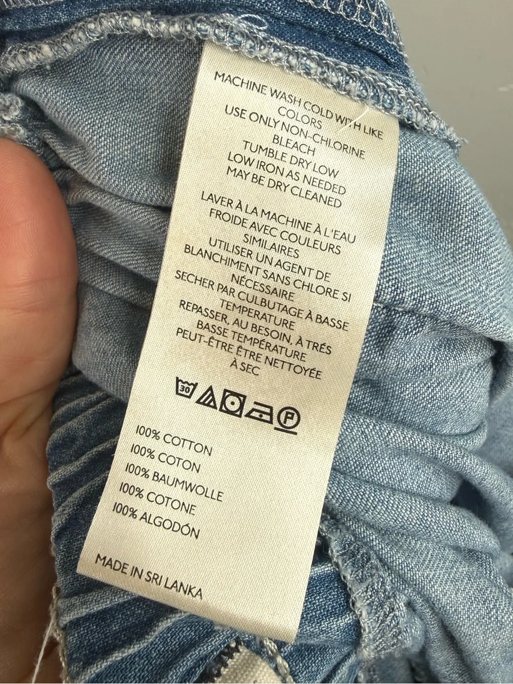 We The Free Light Wash breezy pull in denim